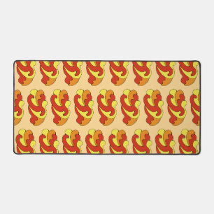 Courbes embrassantes (Jaune, Rouge, Orange)
