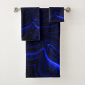 Courbes et ondulations bleues dans l'image bleu fo (En situation)