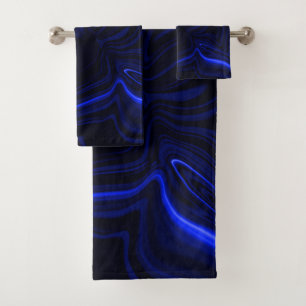 Courbes et ondulations bleues dans l'image bleu fo