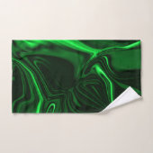 Courbes vert clair et foncé sur arrière - plan fon (Serviette à main)