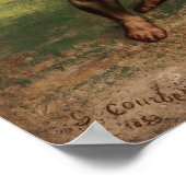 Courbet - De worstelaars Poster (Hoek)