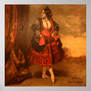 Courbet - La Signora Adela Guerrero Spaanse danser Poster