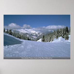 Courchevel, Frankrijk, het tehuis van de skiar van Poster