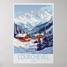 Courchevel Frankrijk Winter Print