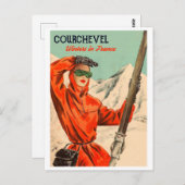 Courchevel Posh Girl Briefkaart (Voorkant / Achterkant)