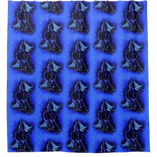 Coureur Chevaux Douche Rideau (Devant)