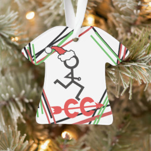 Coureur de Noël de fond personnalisé ©