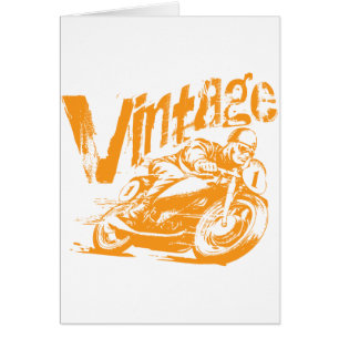 Coureur vintage de moto