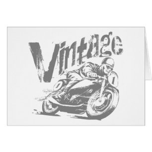 Coureur vintage de moto