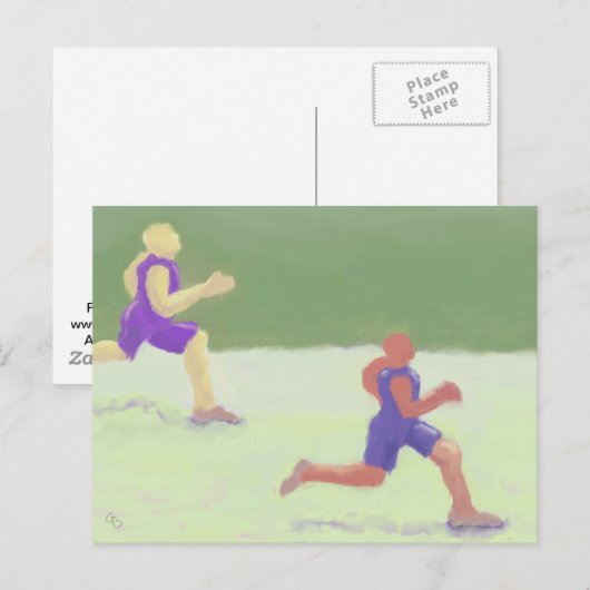 Coureurs, carte postale (Devant / Derrière)