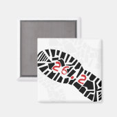 Coureurs de marathon 26,2 Magnet (Recto/Verso)