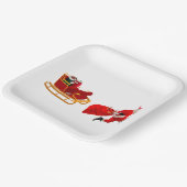 Courez, Père Noël, Courez ! Assiettes en Papier. (Angulaire)