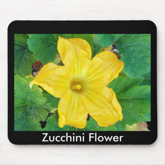 courgette bloem mousepad muismat (Voorkant)