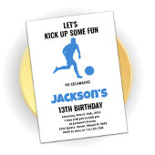 Courir Bleu Soccer Invitations Anniversaire