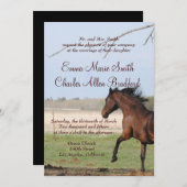 Courir Cheval Photo Mariage Invitations (Devant / Derrière)