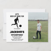 Courir de soccer Invitations d'anniversaire avec p (Devant)