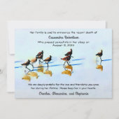 Courir des bécasseaux Avis de décès Faire-part (Devant)