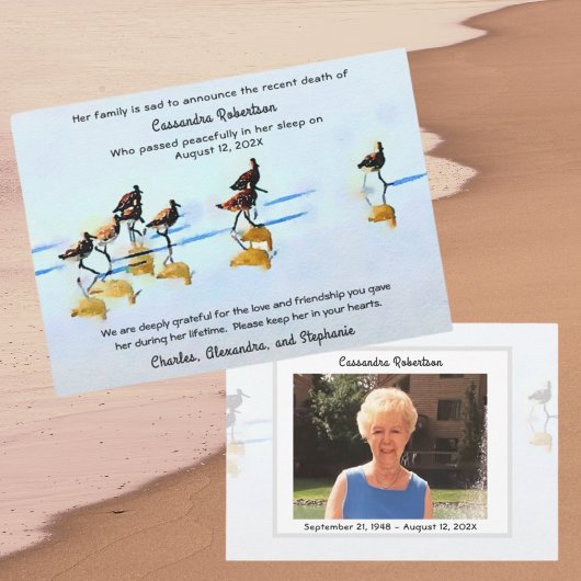 Courir des bécasseaux Avis de décès Faire-part