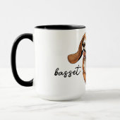 Courir et jouer Basset Hound Mug (Gauche)
