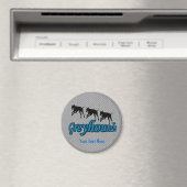 Courir Greyhound Silhouettes Dog Magnet (In Situ (Lave-vaisselle))