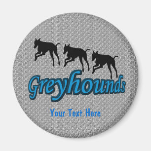 Courir Greyhound Silhouettes Dog Magnet