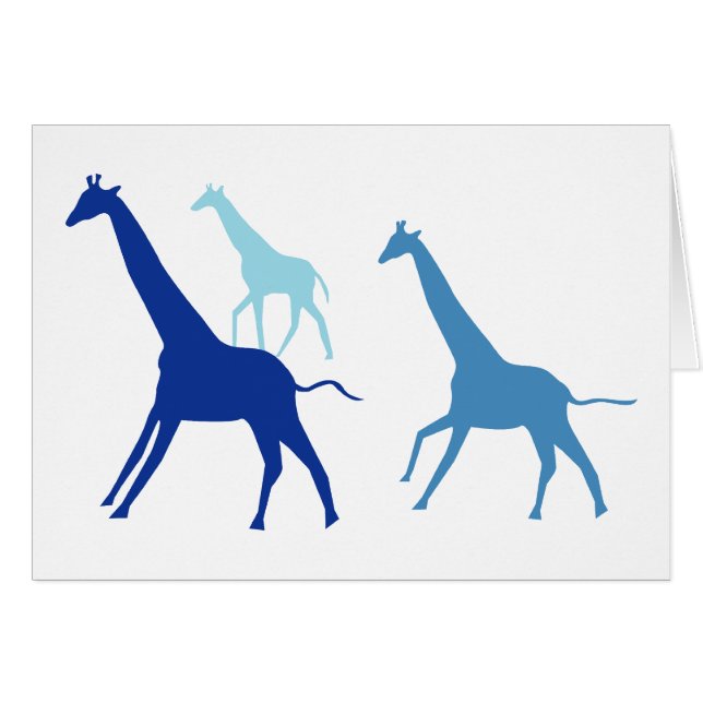 Courir la girafe (bleue) (Devant horizontal)