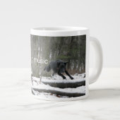 Courir Musique Chien Jumbo Mug (Devant droit)