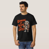 Courir sur Dreams et Coffee| Tshirt des amateurs d (Devant entier)