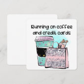 Courir sur le café et les cartes de crédit (Devant / Derrière)