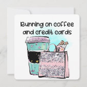 Courir sur le café et les cartes de crédit (Devant)