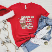 Courir sur le café glacé et le T-shirt de Noël