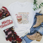 Courir sur le café glacé et le T-shirt de Noël