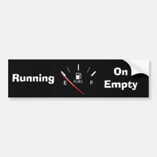 Courir sur un sticker pare-chocs vide
