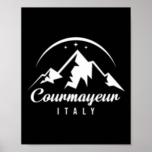 Courmayeur Italië Skigebied Snowboarden So Poster