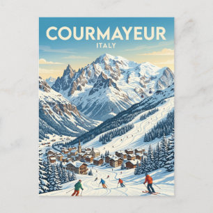 Courmayeur Skigebied Italië Briefkaart