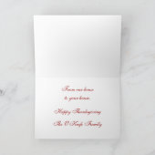 Couronne aquarelle avec carte de vœux dorée (Intérieur)