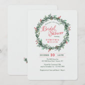 Couronne avec Baies Rouges Invitation (Devant / Derrière)