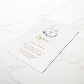 couronne bleu poussiéreux Baptême Foil Invitation (Rotation)