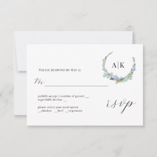 Couronne Boho sur Carte de Réponse de Mariage Mode