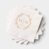 Couronne botanique à deux initiales de monogramme (Insitu (empilé))