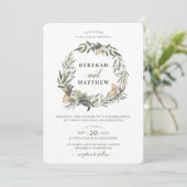 Couronne botanique blanche | FAIRE-PART DE MARIAGE (Debout devant)