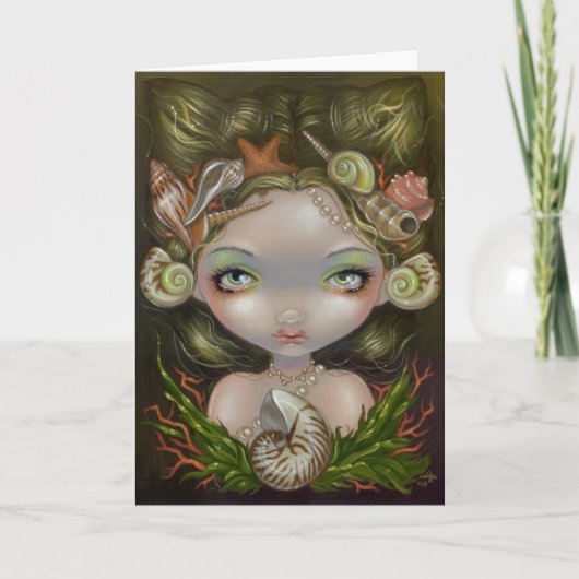 "Couronne carte de voeux de coquilles" (Devant)