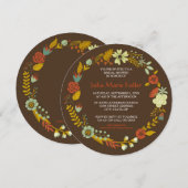 Couronne circulaire d'automne - Invitation à une b (Devant / Derrière)