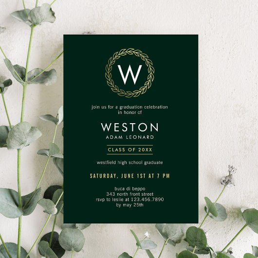 Couronne classique COULEUR ÉDITABLE Invitation de 