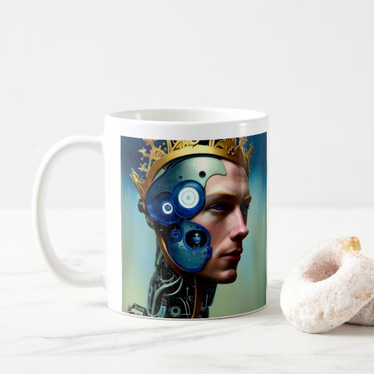 Couronne Cybernétique King Mug (Avec donut)