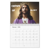 Couronné dans la table de Grace Jesus Calendrier (Feb 2026)