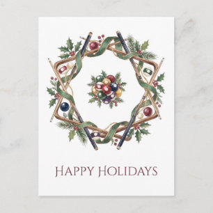 Couronne de boules de billard Carte de Noël