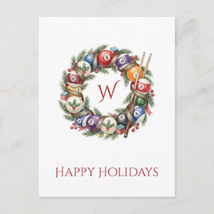 Couronne de boules de billard Carte de Noël