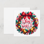 Couronne de carte de vœux Joie au Monde (Devant / Derrière)