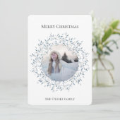 Couronne de carte de vœux photo à plat pour les fê (Debout devant)